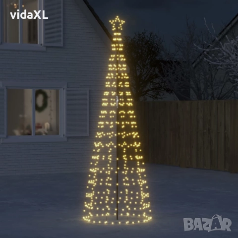 vidaXL Коледна светеща елха с шипове 570 LED топло бяло 300 см(SKU:358104), снимка 2 - Други - 52638820