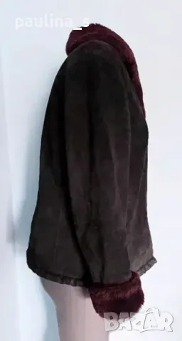 Два броя / Марков кожух от естествен велур "Etam" и "Enzo Cardinale" , снимка 17 - Палта, манта - 49037384