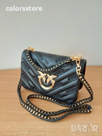 Дамска Черна чанта Пинко код SG102, снимка 3 - Чанти - 38762283