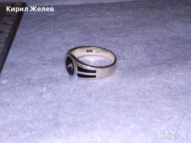 NIKE Марков ЕМАЙЛИРАН СРЕБЪРЕН АРТ ПРЪСТЕН СРЕБРО 925 АК - НАЙК ОРИГИНАЛЕН с МАРКИРОВКИ 34613, снимка 15 - Пръстени - 39470999