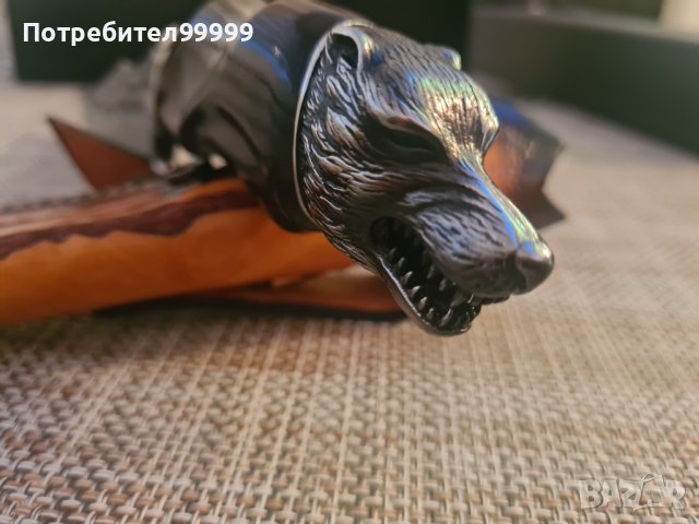 Ловен нож от дамаска стомана, снимка 3 - Ножове - 44380996