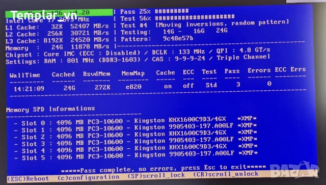 Kngston Hyper X Genesis  6 x 4 GB DDR3 1600 PC3 12800, снимка 2 - RAM памет - 45877219