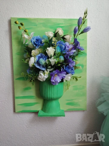 Картина с 3д цветя 40на 50см 
