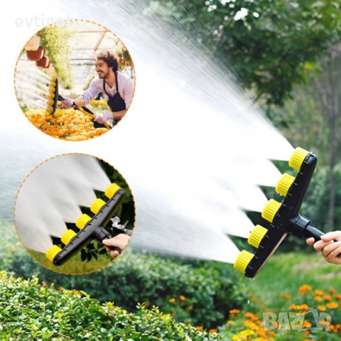 Разпръсквач за маркуч с 5 дюзи – равномерно поливане и универсално почистване, снимка 2 - Градинска техника - 53823215