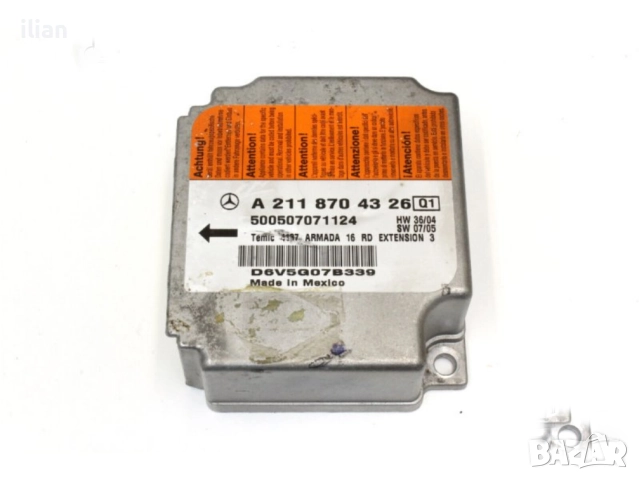 Airbag Модул Mercedes W211 W219 CLS500 E500 E220CDI A2118704326 TEMIC OEM, снимка 3 - Части - 52002533