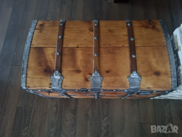 Стар дървен сандък/ракла/скрин, снимка 3 - Антикварни и старинни предмети - 52384755