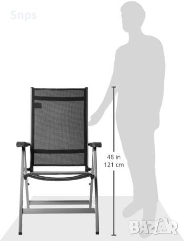 Комплект от 2 регулируеми стола, идеални за балкон, вътрешен двор или градина, снимка 6 - Столове - 41663680