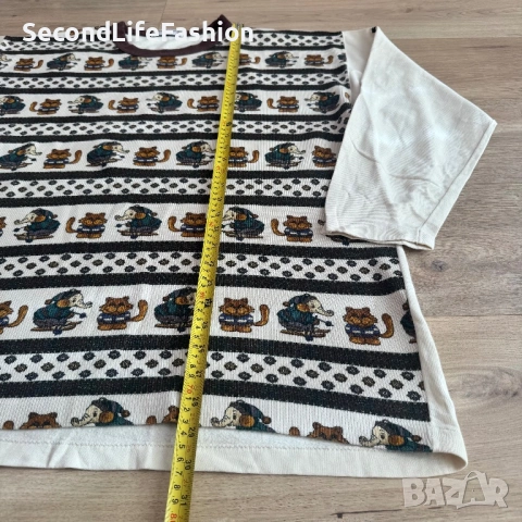 Винтидж мъжки пуловер Pierre Cardin Paris, размер XL с уникален мотив на животни, снимка 4 - Суичъри - 53683599