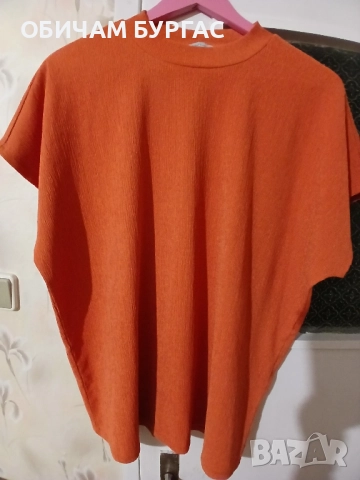 3xl БЛУЗКА ПОЛУПОЛО ЕЛАСТИЧНО С КЪС РЪКАВ , снимка 2 - Блузи с дълъг ръкав и пуловери - 51856373