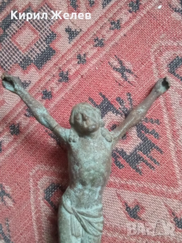 Стара метална фигура на Исус Христос 53662, снимка 2 - Други ценни предмети - 53392925