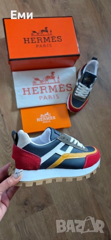 Hermes Bouncing Sneakers Естествена кожа и велур мъжки обувки сникърси , снимка 12 - Спортни обувки - 52755746