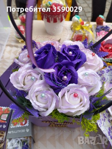 Сапунени цветя, снимка 2 - Изкуствени цветя - 39946525