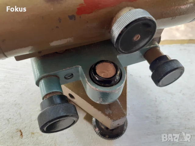 Стар военен уред бусола мерник нивелир, снимка 4 - Антикварни и старинни предмети - 51043275