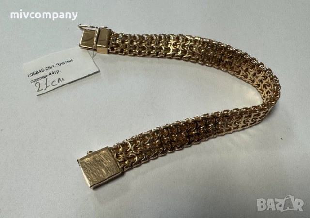 Златна гривна 44гр.21см., снимка 9 - Гривни - 53354263