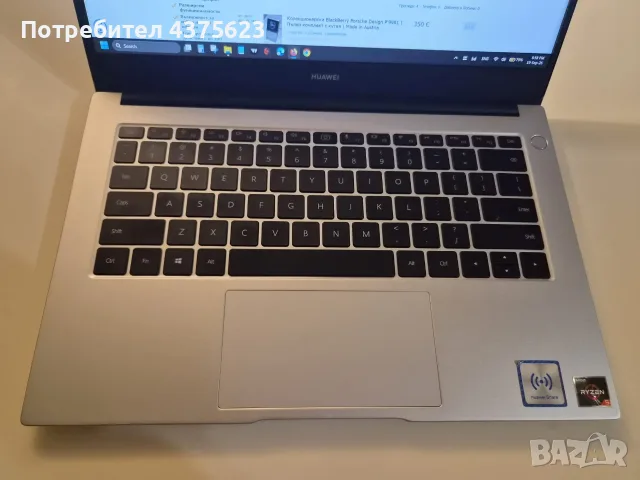 Huawei MateBook D14 | Ryzen 5 | 8GB | 512GB SSD | Като нов! Батерия на 151 цикъла, снимка 6 - Лаптопи за дома - 56144622