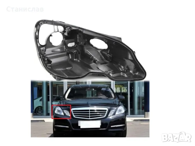 Дясна основа (корпус) за фар за Mercedes E-Class W212 (2009-2012)
