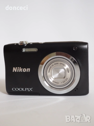 Nikon Coolpix A100 20mp x5 zoom компактен фотоапарат, нов, със зарядно