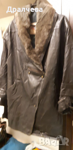  Дамско кожено яке,шуба,eст.кожа,размер L