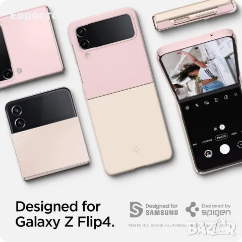 Забележки на опаковката Цена: 45 лв. Калъф Spigen Air Skin Съвместим с Samsung Galaxy Z Flip 4 5G , снимка 5 - Калъфи, кейсове - 49515789