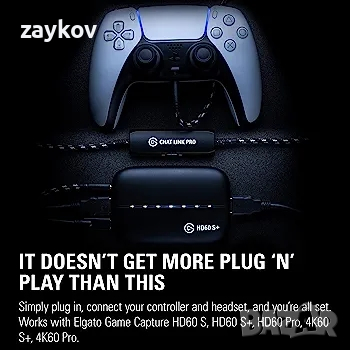 Elgato Chat Link Pro аудио адаптер, за PS5, PS4, Nintendo Switch, улавяне на гласов чат, снимка 3 - Аксесоари - 44657107