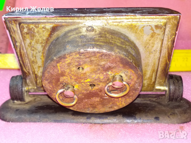 SLAVA MADE in USSR Стар КОЛЕКЦИОНЕРСКИ РУСКИ БУДИЛНИК МЕХАНИЧЕН НАСТОЛЕН ЧАСОВНИК СЛАВА СССР 36437, снимка 10 - Антикварни и старинни предмети - 44536191