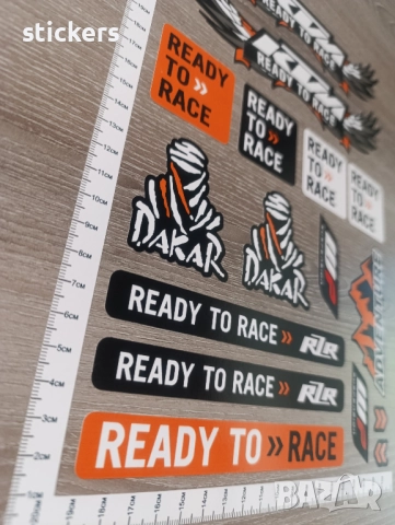 Стикери КТМ KTM Stickers 16 бр. Ready to race Dakar, снимка 3 - Аксесоари и консумативи - 51433279