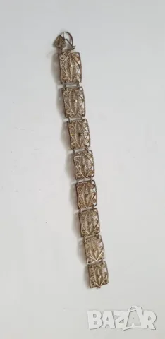 Сребърна гривна с филигран, снимка 2 - Гривни - 56074847
