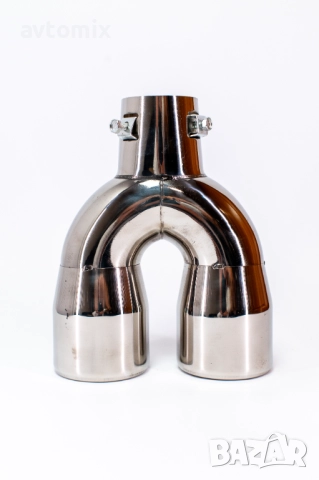 Накрайник за ауспух, двоен, неръждаема стомана, снимка 3 - Аксесоари и консумативи - 51816193