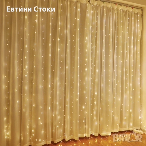 Коледни лампички с 300 Led лампи 3 метра на 3 метра с дистанционно, снимка 9 - Декорация за дома - 52041371