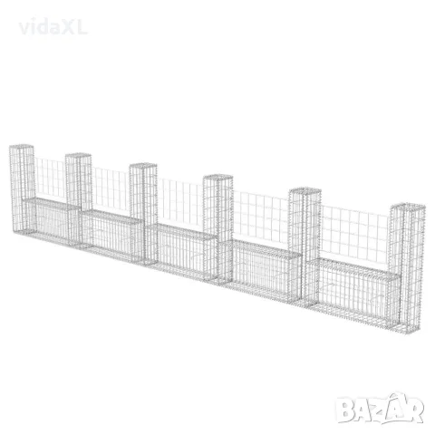 vidaXL Габион кошница, U-форма, поцинкована стомана(SKU: 142547)