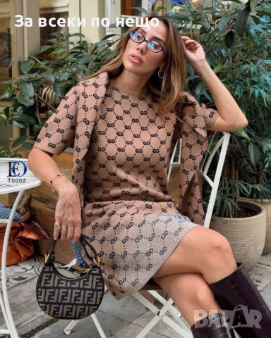 Gucci Дамски Комплект Рокля И Жилетка - Налични Различни Цветове Код SK353, снимка 3 - Комплекти - 52667994