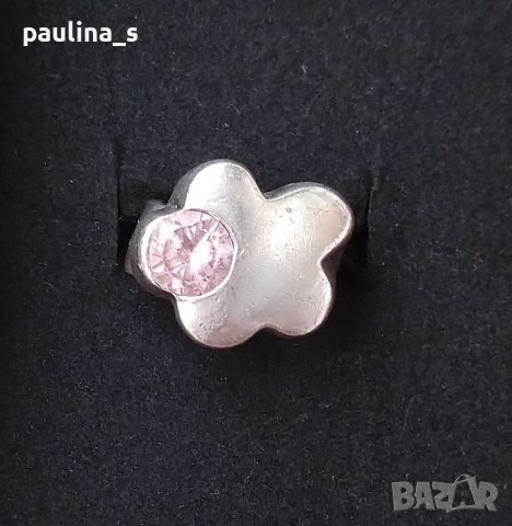 Два броя / Винтидж / Стар сребърен пръстен с Морганит и Бял сапфир проба 925 , снимка 4 - Пръстени - 42322435