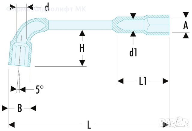 FACOM 75.13 Ключ лула шестостен 13мм., снимка 3 - Ключове - 34279371