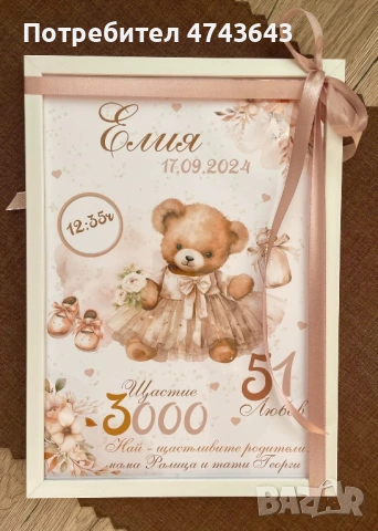 Визитка за бебе , снимка 6 - Други - 53563272