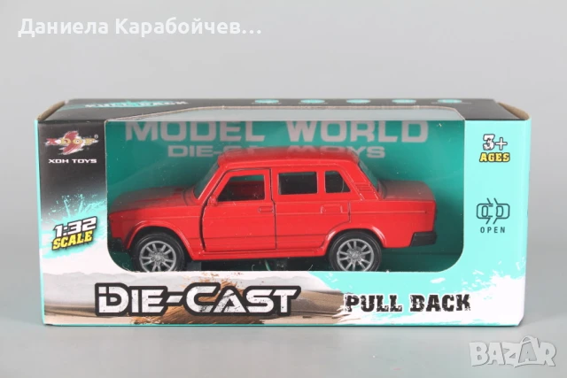 Метална кола със звук, светлина и отварящи се врати (1:32) - PULL BACK, снимка 1