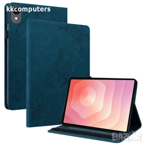 Кожен калъф с Протектор за Samsung Galaxy Tab S11 X730 / X736, Дизайн пеперуда- 6 цвята