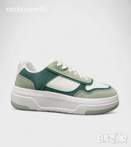 Дамски маратонки с масивна подметка в зелено W014303 Green