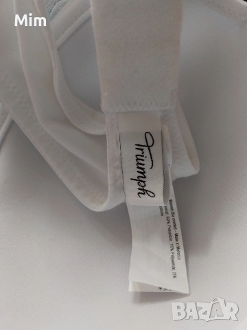 Triumph 80 B Бял сутиен с дантела , снимка 11 - Бельо - 52438079