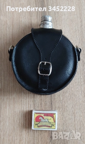 манерка с кожен калъф за ценители отлична , снимка 8 - Антикварни и старинни предмети - 51627823
