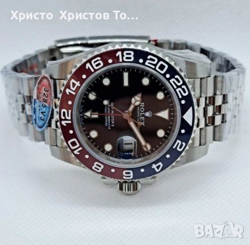 Cloning!!!Мъжки механичен луксозен часовник Rolex GMT-Master II Pepsi,Swiss Copy ETA,