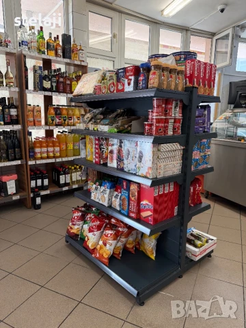 Островни стелажи за магазин в тъмно сив мат - Еко Лайн/НОВИ/ПРОМОЦИЯ, снимка 8 - Стелажи и щандове - 50869312