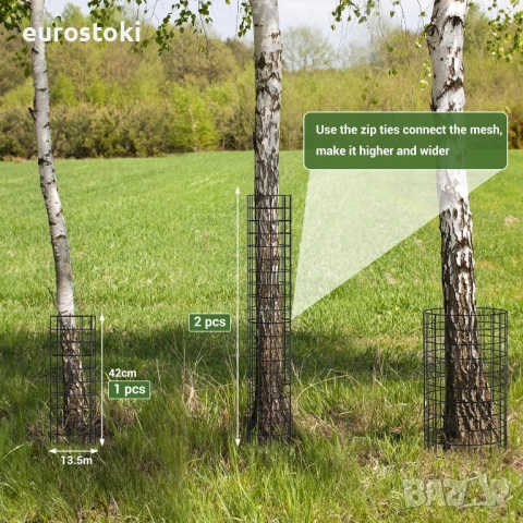 HEYOUTH Протектор за стволове на дървета, метален протектор за кора на растения, 42 * 38 см, снимка 2 - Други - 52777047