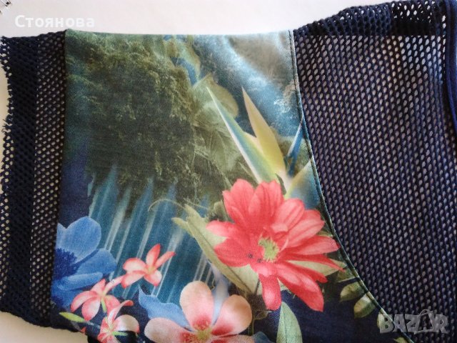 Красива блуза с флорални мотиви - XL, снимка 3 - Туники - 41407967