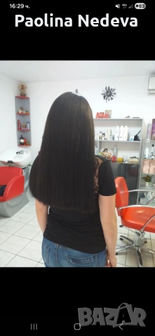 Естествена черна коса 80см., снимка 3 - Аксесоари за коса - 53164541