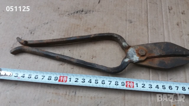 стара кована отлична ножица за рязане на аба , снимка 3 - Антикварни и старинни предмети - 50596492