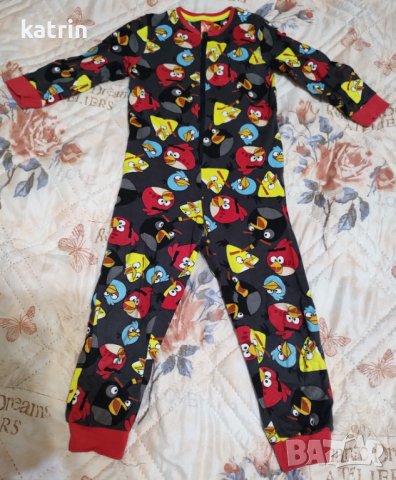 Нова цяла памучна пижама с Angry birds 