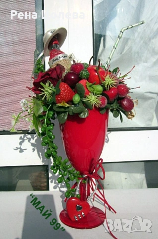 Романтичен подарък коктейл в чаша, снимка 4 - Романтични подаръци - 53198011