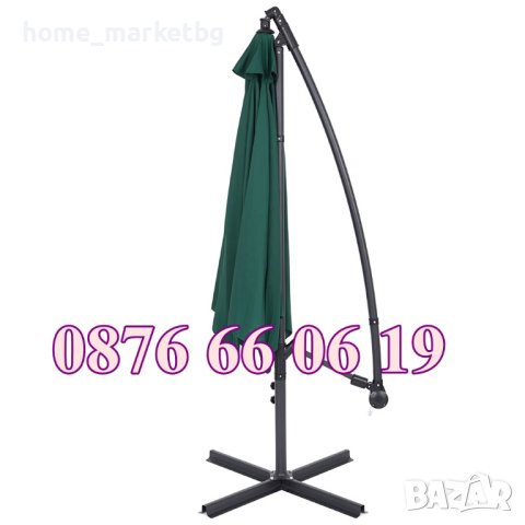 Градински чадър тип Камбана с диаметър 3 м, регулируем чадър със стойка, снимка 3 - Градински мебели, декорация  - 41664718