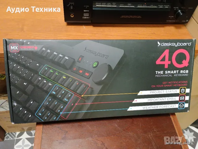 Нереална цена от 100лв. Програмируема геймърска клавиатура Das Keyboard 4Q Smart RGB. Последни 3бр., снимка 3 - Клавиатури и мишки - 49965118