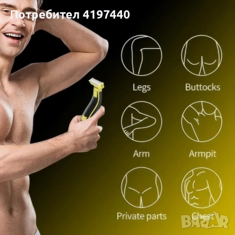Самобръсначка за гладко тяло HYDROCUTER – безопасно бръснене без порязвания и раздразнения, снимка 4 - Друга електроника - 52814714